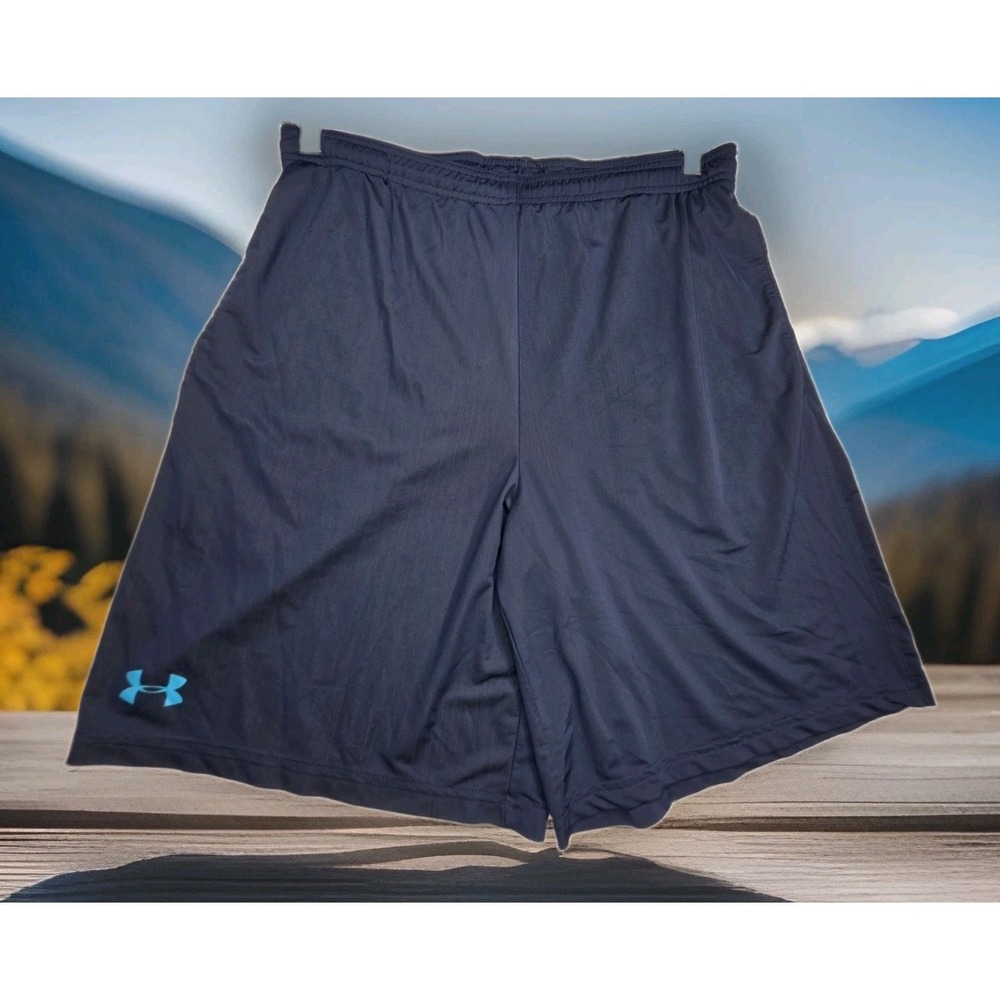 Under Armour Navy Blue Athletic Shorts Men's Size Small Loose Fit Training Gym
